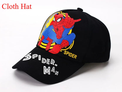 Marvel Anime Figure Spider-Man Cartoon Baseball Cap Cotton Polyester Peaked Cap Boy Girl Headwear Accessories Kids Birthday Gift