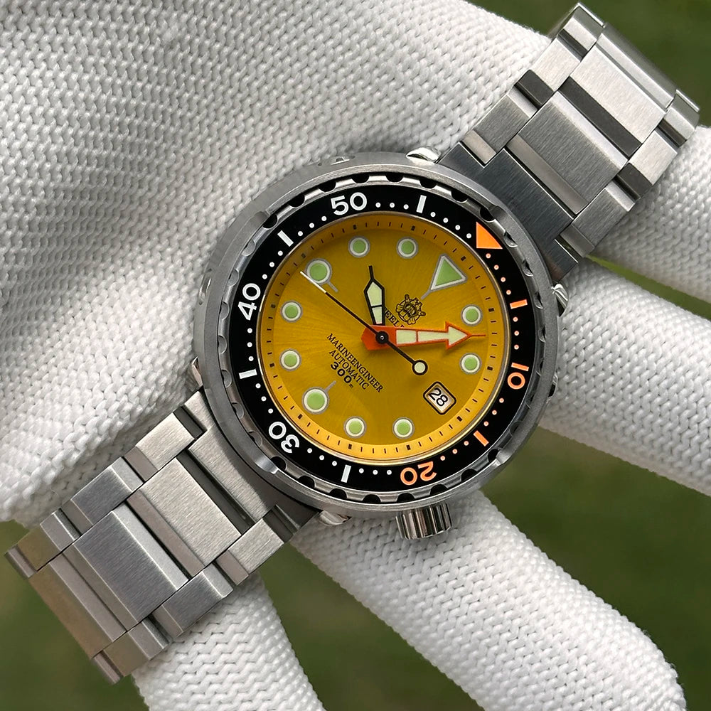 2025 Tuna Can Classic Watch For Men STEELDIVE SD1975C Super Luminous Ceramic Bezel 300M Waterproof NH35 Movement Dive Wristwatch