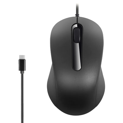USB C Wired Mouse Silent Click 1000DPI Type-C Mouse For Laptop/Tablet/Phone Compatible with Mac/Windows/Android Plug and Play