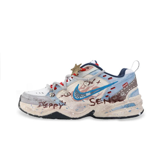 Po meri izdelani športni copati Nike Air Monarch 4 Drippy Officer Bunny American Retro Izvrstni ročno poslikani nizki unisex tekaški copati