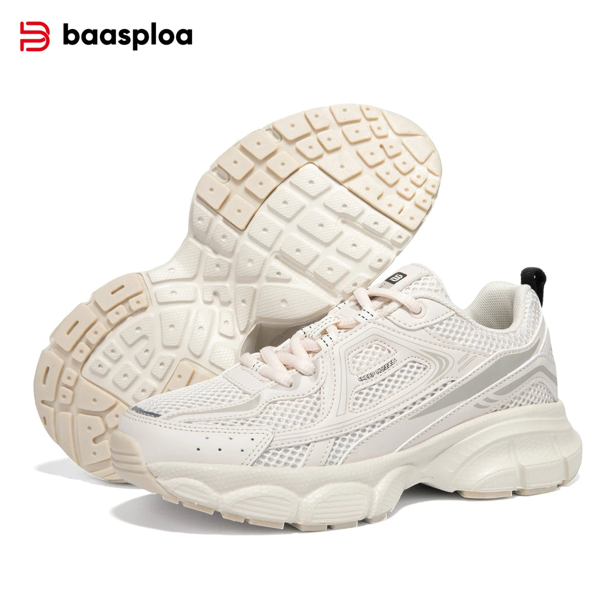 Baasploa Women Running Shoes Fashion Lightweight Mesh Non-slip Jogging Sneaker Female Outdoor Breathable Colorful Casual Shoes