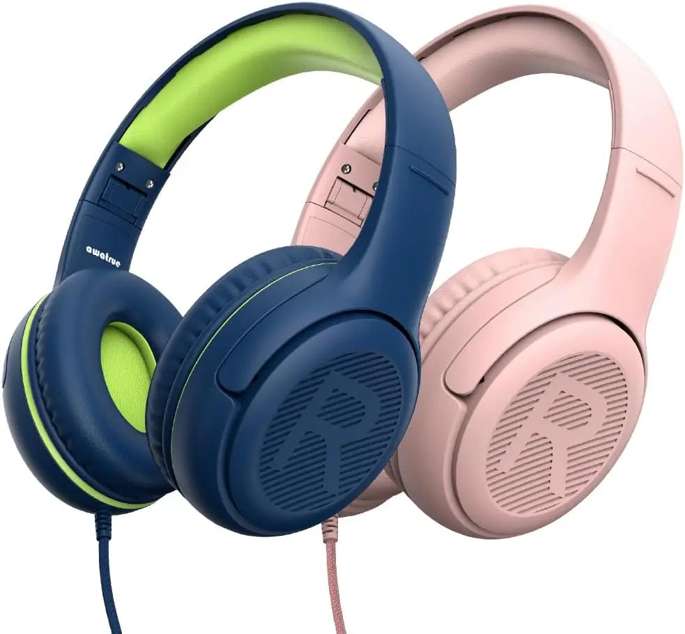 1/2/3 pièces AWATRUE AT2 Casque filaire pour enfants avec micro, casque supra-auriculaire pliable pour PC, ordinateur portable