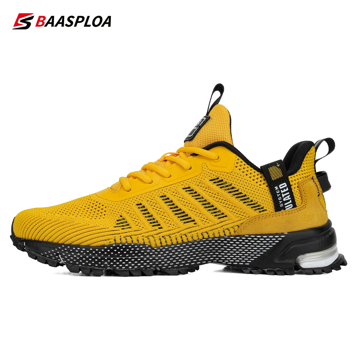 Baasploa professionele hardloopschoenen voor heren, lichtgewicht designer mesh sneakers voor heren, veterschoenen voor outdoor sport en tennis