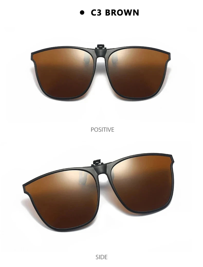 Polarized Rimless Men Clip On Sunglasse Glasses Narrow Clip-on Lenses Women Anti-glare Sunglasses UV400 Goggles New In