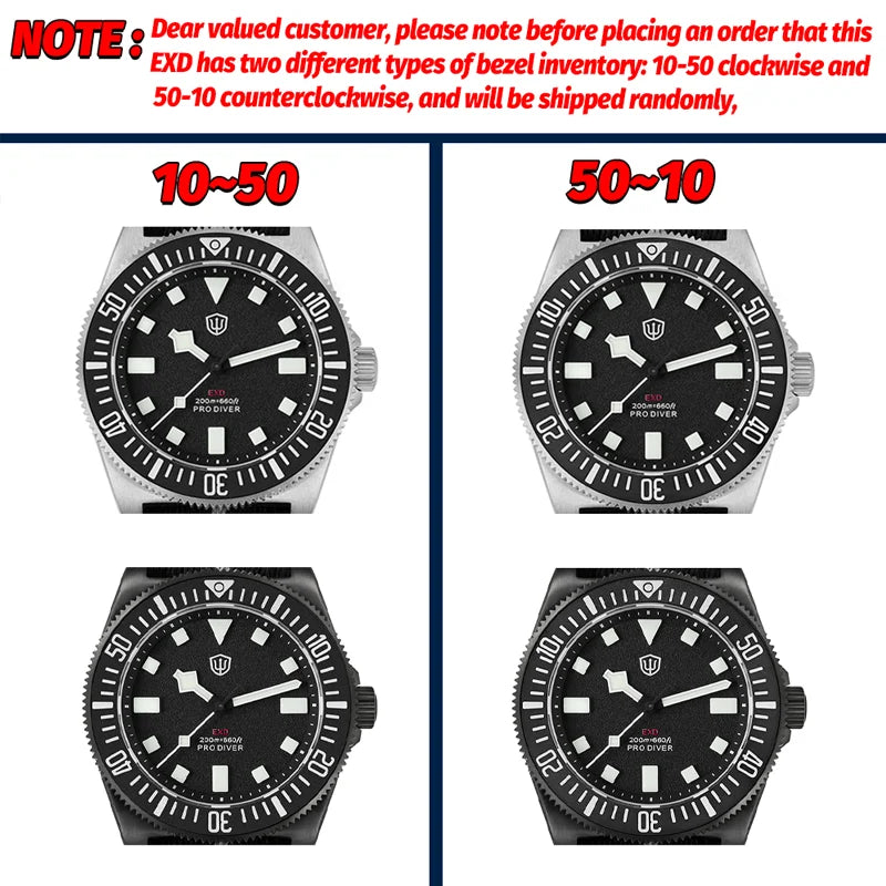 Watchdives EXD 40Mm Titanium Dive Watch Man VH31 Sweep Quartz Watches 200 Waterproof Ar Sapphire BGW9 Luminous 316L Wristwatch