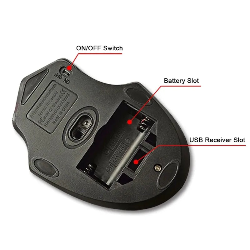 Mouse wireless nou, 2000DPI reglabil, receptor USB 3.0, mouse optic pentru computer, 2.4GHz, mouse gaming cu design ergonomic pentru laptop
