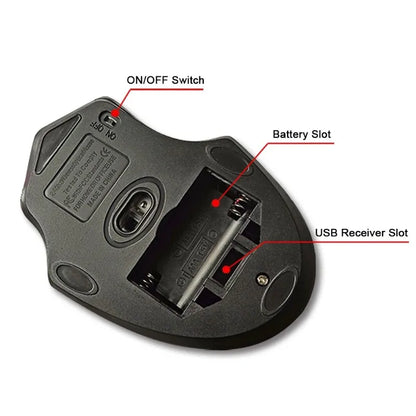 Mouse wireless nou, 2000DPI reglabil, receptor USB 3.0, mouse optic pentru computer, 2.4GHz, mouse gaming cu design ergonomic pentru laptop