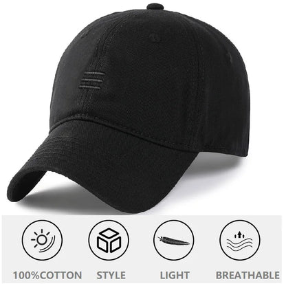Big Head Plus Size Baseball Cap 100% Cotton Fits Men Women Adjustable Dad Hat Oversize 58-60cm 61-65cm