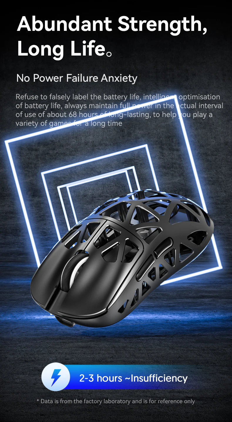 Attack Shark R2 vezeték nélküli gamer egér PAW3950 8K, könnyű magnéziumötvözet gamer egér, Bluetooth tri-mode kapcsolattal játékhoz/irodai használatra