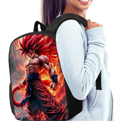 Dragon Ball 3Pcs/Set Backpacks Goku Vegeta Cartoon Print Lunch Bag Pencil Bags Student Casual School Bags Return To School Gift