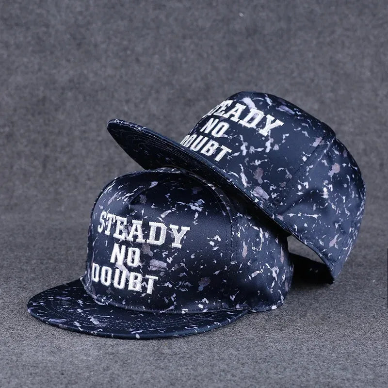 Men's Letter Embroidery All-match Flat Brim Baseball Cap Ladies Summer Hip Hop Hats Outdoor Shade Adjustable Casual Peaked Caps