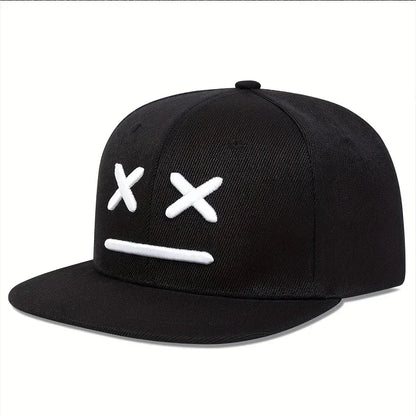 Unisex XX Smiling Face Embroidery Hip-hop Hats Spring Autumn Adjustable Casual Snapback Baseball Caps Sunscreen Hat Sports Cap