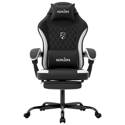 SUKIDA Gaming Chair High Back Ergonomic Computer Chair With Footrest Reclining Adult Comfortable Office Chair ﻿
