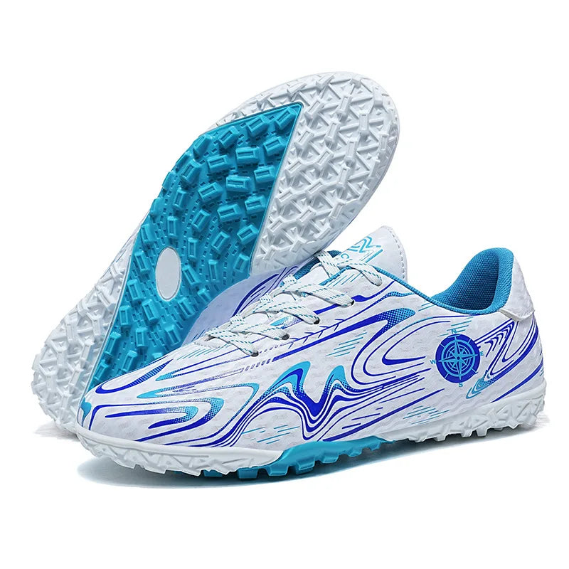 Chaussures de football pour hommes, chaussures de terrain professionnelles, crampons FG/TF pour entraînement sur gazon, chaussures de futsal, baskets de football antidérapantes, chaussures à crampons pour cheville, pointur