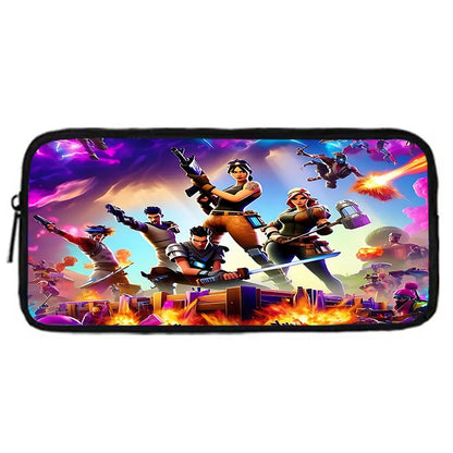 Hot Game Child School Backpack with Lunch Bags ,Design-F-FortniteS Pencil Bags ,School Bags for Boys Girls Best Gift