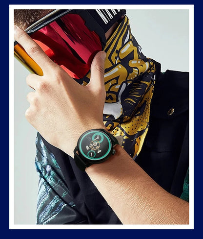 Shanghai Watch Sky Dome Men's Automatic Watches 42mm Center Flywheel Mechanical Wristwatch 5Bar Waterproof Watches Reloje S2101