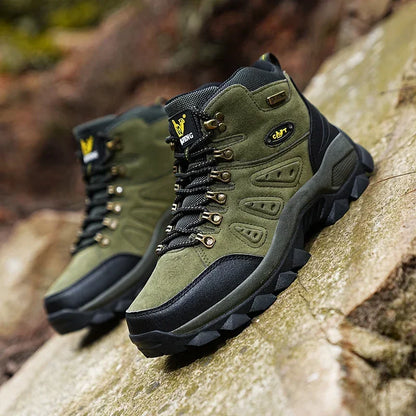 PLUS SIZE Unisex High-Top Adventure Sneakers Durable Grip Non-Slip Lace-Up Comfort Ideal for Outdoor Hiking Boots Men Footwear