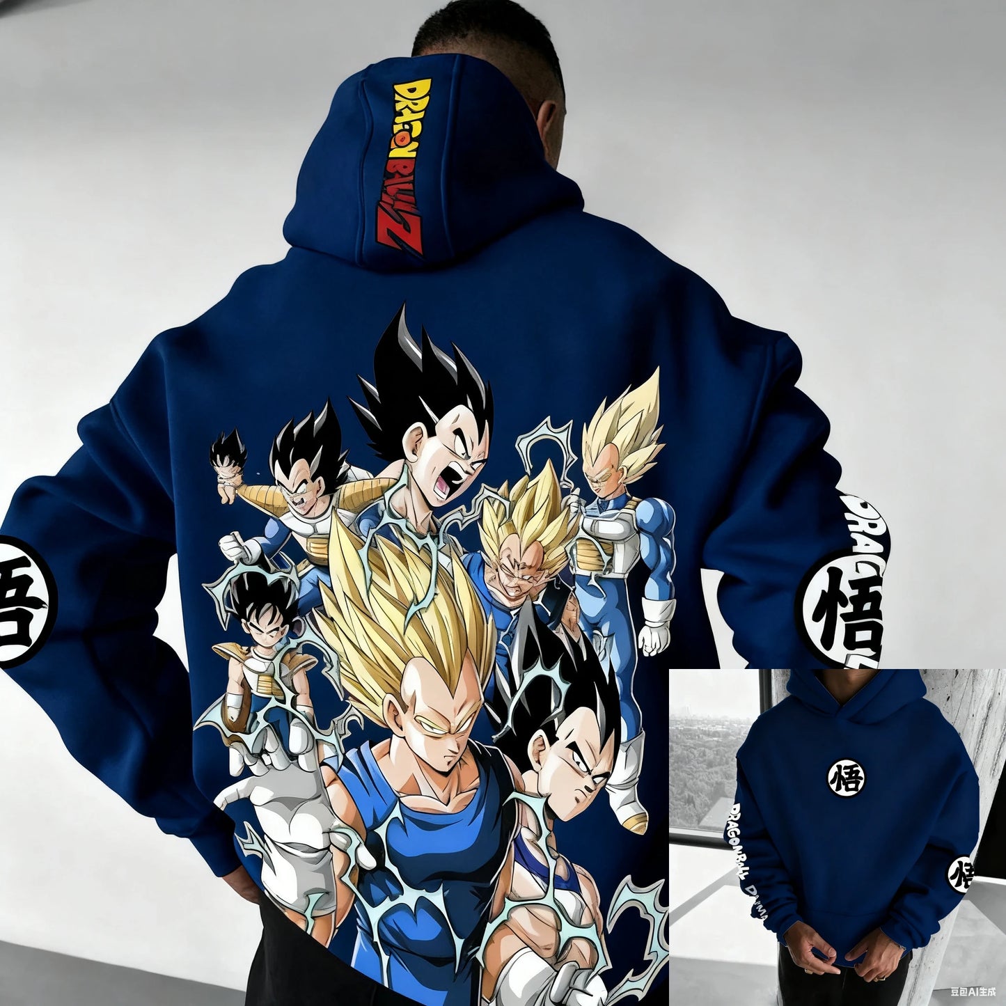 Dragon Ball Z Anime Hoodie Men Women Cotton Streetwear Casual Pullover Sweatshirt Cartoon Print Goku Vegeta Jacket Spring Autumn