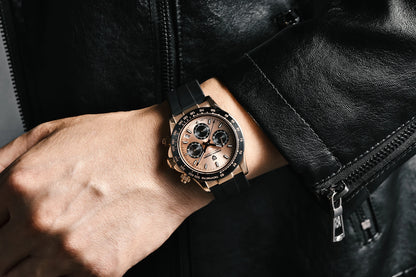 PAGANI DESIGN New Gold Blue Luxury Quartz Watch For Men Gift Box VK63 Movt Chronograph Sapphire Crystal Stainless Steel Watch