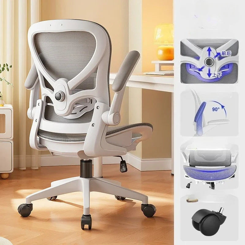 Herní židle v závodním stylu, nastavitelná relaxační polohovací židle, 3D bederní opora, síťované opěradlo, silné polstrování, kancelářská židle