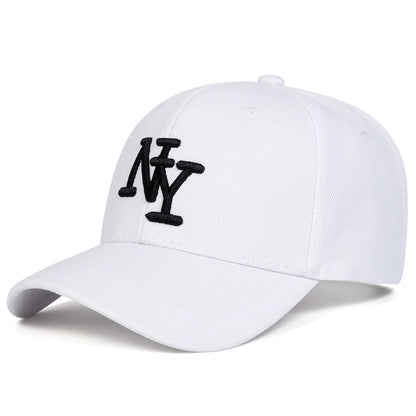 Cappellino da baseball da uomo con ricamo «NY», regolabile, casual, da esterno, adatto per gite primaverili e autunnali, viaggi, spiaggia e feste