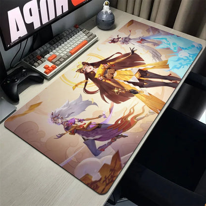 Amaterasu Kiriko Overwatch musemåtte, skrivebordsmåtte med underlag, gamingtilbehør, Prime Gaming XXL tastaturmåtte, polstret måtte