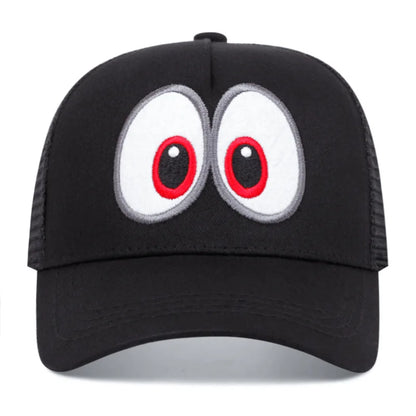 Anime Game Super Luigi Brothers Cosplay Hat Funny Big Eyes Embroidered Baseball Cap Adjustable Duckbill Cap Sun Hat