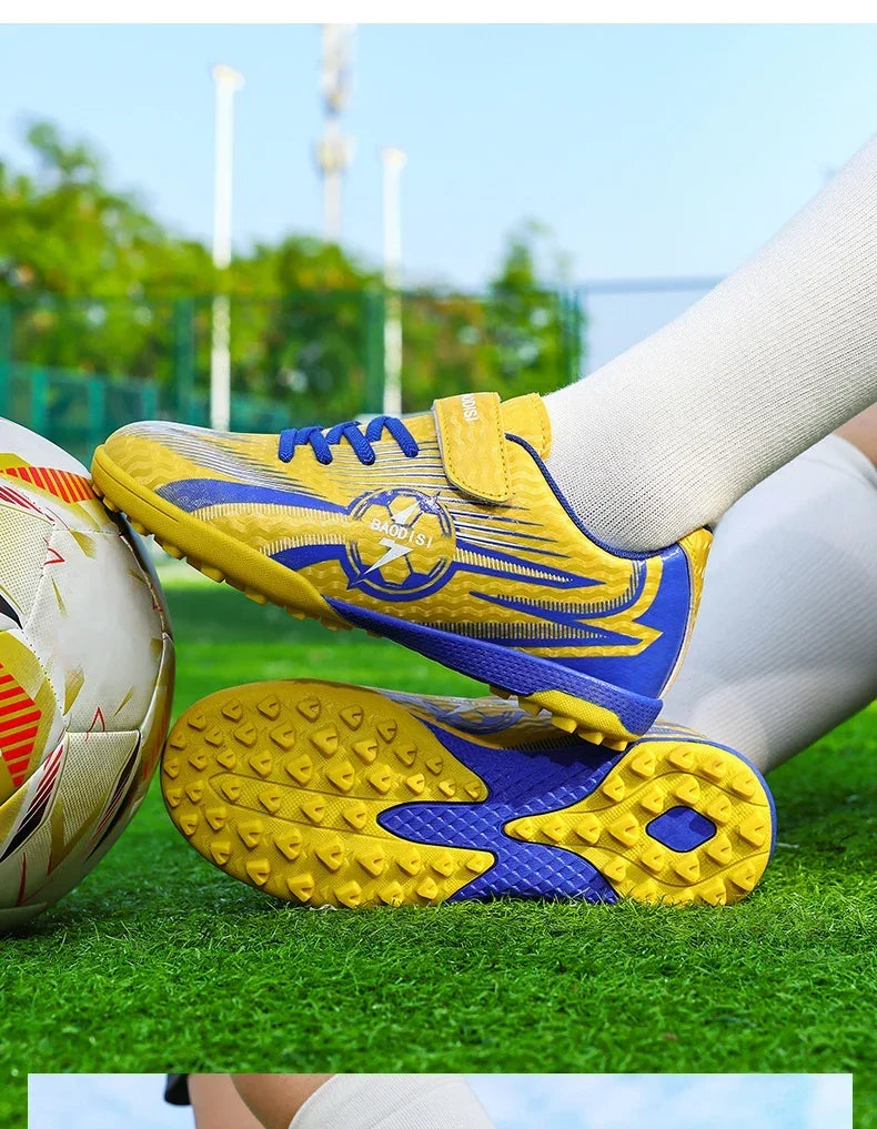 Chaussures de football originales à crampons pour cheville, nouvelles chaussures de football pour enfants, chaussures de futsal, baskets rapides pour intérieur, chaussures de sport pour terrain de société, chaussures de f