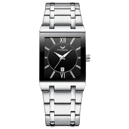 Montre-bracelet de luxe BINBOND à quartz précis pour homme, lumineuse, étanche, date automatique, en acier inoxydable durable, style décontracté.