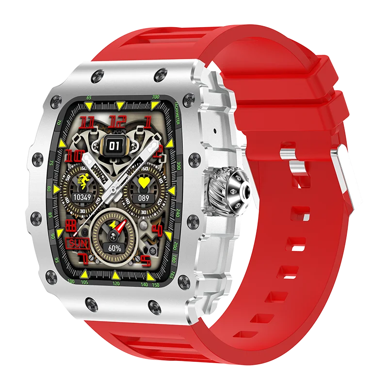 New Trend Smart Watch 1.76 inch AMOLED 3D Dynamic Dial IP67 Waterproof Bluetooth Call NFC Voice Assistant Men Sports Smartwatch