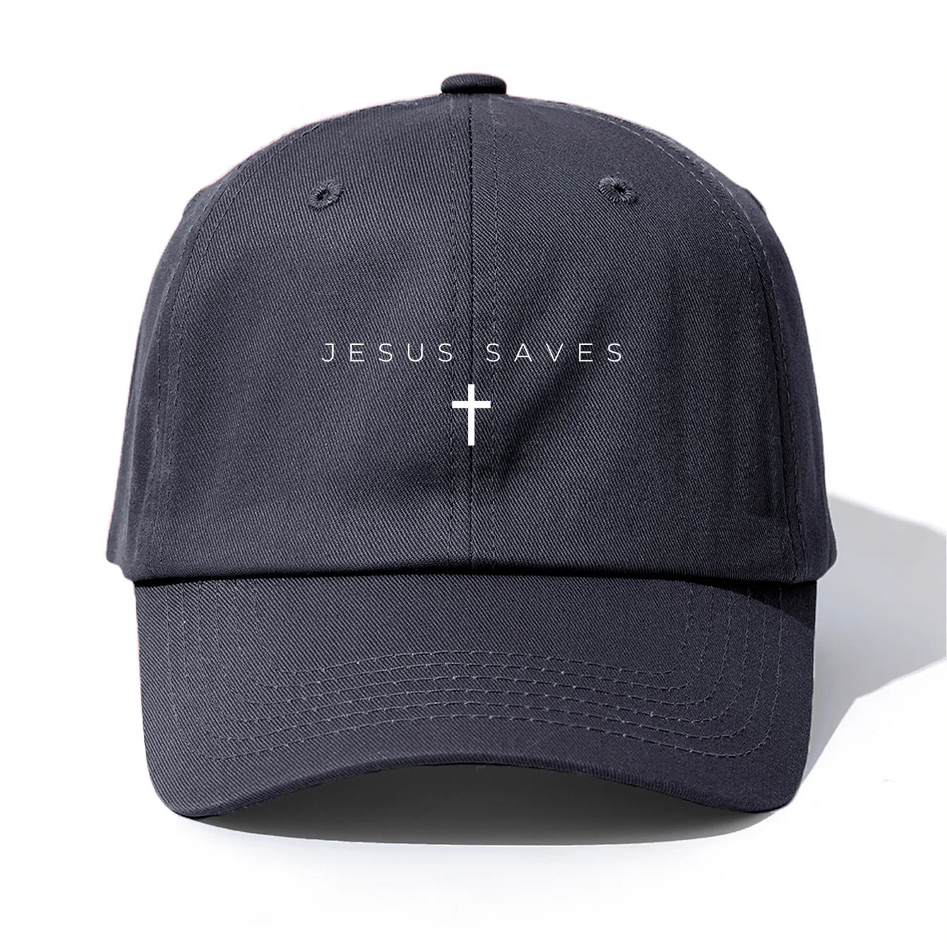 1pc JESUS SAVES Print  Baseball Cap for Adults,Minimalist Retro Style Casual Soft Adjustable Dad Hat,Perfect As Gift
