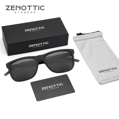 ZENOTTIC Men's Polarized Sunglasses - Lightweight TR90 Frame Square Mens Sunglasses UV400 Protection