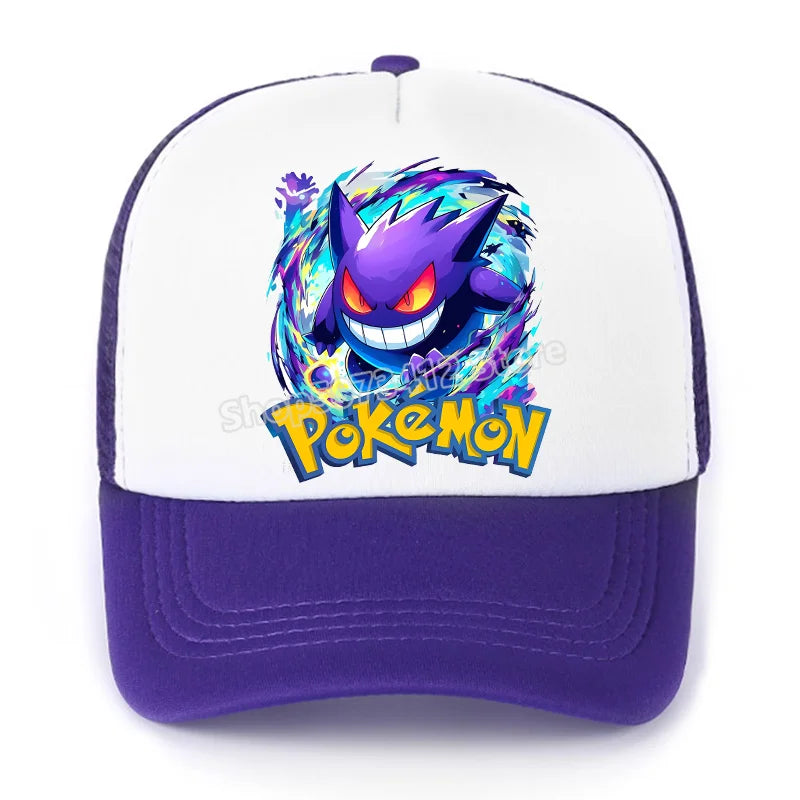 Pokemons Baseball Cap Pikachu Charizard Gengar Anime Peaked Hat Kid Adult Summer Outdoor Sport Hats Boy Casual Fashion Cap Gift