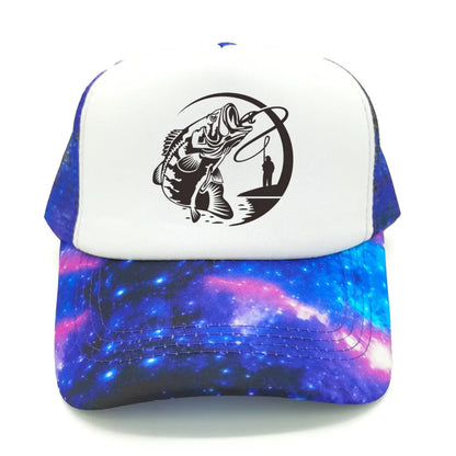 Fiske-skelett-trucker-keps, sommar, herr, cool fiskarkeps, basebollkeps, unisex, utomhus, nätkepsar, MZ-238