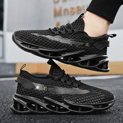 2025 New Summer Sneakers Men Mesh Breathable Running Tennis Shoes Outdoor Sports Tenis Masculino White Casual Walking Shoes Size