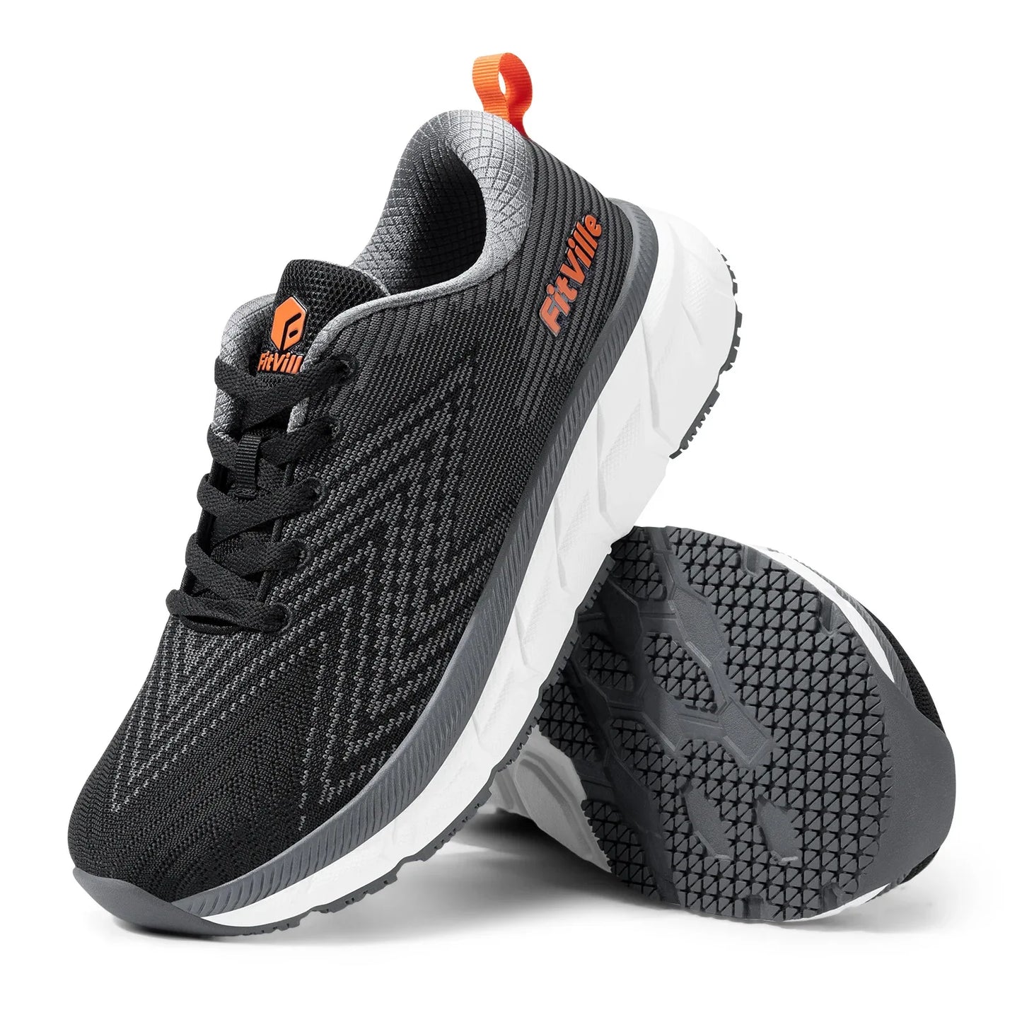 FitVille Men'S Shoes Wide Toe Box Cushioned Extra Wide Width Non Slip Running Shoe Comfortable Lightweight Sneakers For Fat Feet