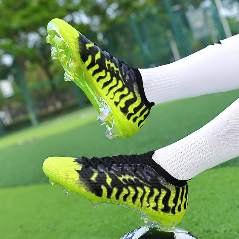 Nouvelles chaussures de football pour hommes, légères, de haute qualité, pour terrain gazonné, best-seller, crampons antidérapants mi-montants pour l'entraînement en extérieur