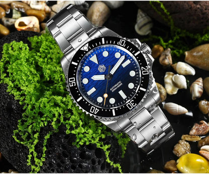 San Martin 2026 Men Diver Watch 38mm Wave Texture Dial Miyota 90S5 Automatic Mechanical Luxury Wristwatch Waterproof 200m SN0126