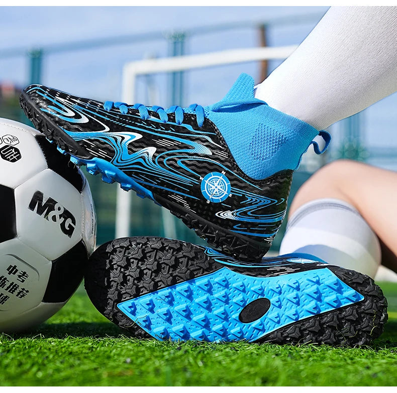 Chaussures de football professionnelles antidérapantes pour enfants, chaussures de sport d'extérieur pour garçons, baskets de futsal pour matchs et entraînements