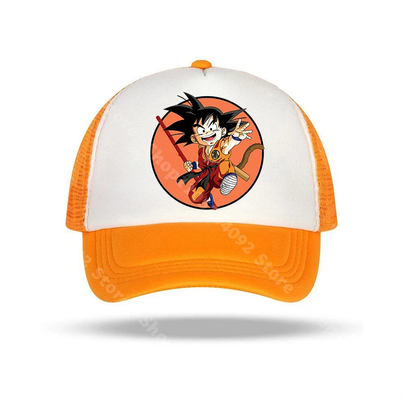 Dragon Ball-baseballkepsar med anime-karaktärer, solhattar för barn och vuxna, andningsbara sommarhattar i ledig stil, justerbara kepsar med skärm, presenter