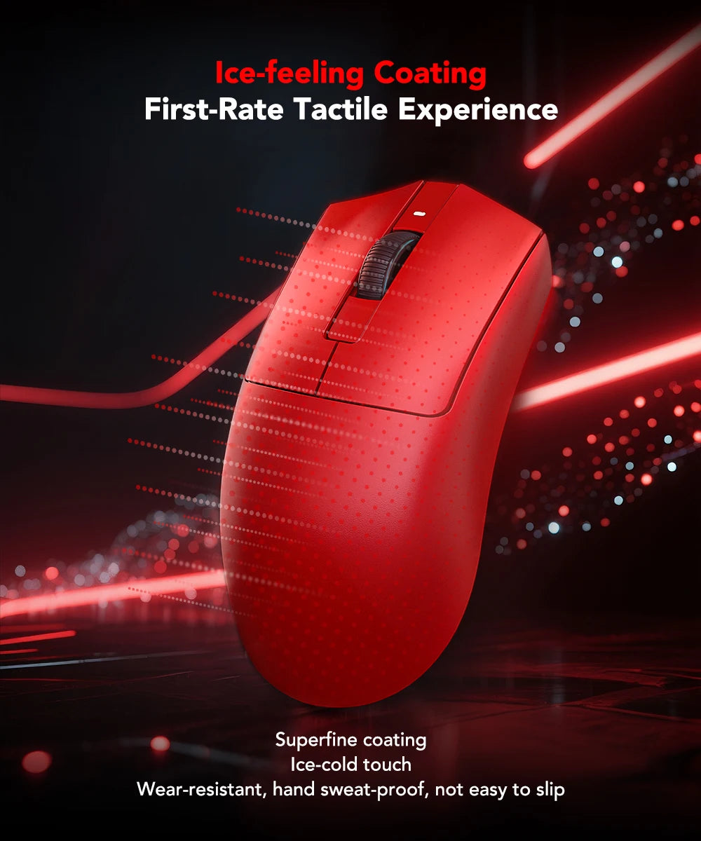 Геймърска мишка KYSONA Jupiter Series – жична/безжична мишка, 8Khz, сензор PAW3950, Bluetooth, 46g, презареждаема, уеб драйвер, за PC и лаптоп