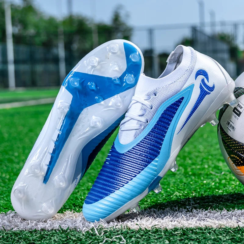 Nouveaux hommes bottes de Football adulte antidérapant Sport de plein air entraînement crampons chaussures de Football garçons longues pointes respirant Match confortable