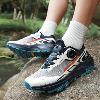 Mens Running Shoes 2025 New Breathe Mesh Outdoor Off Road Hiking Shoes Cushioning Flat Soft Mesh Walking Shoes for Man