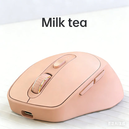 Bezdrôtová myš FREEWOLF X7 Bluetooth 2.4G, dvojrežimová, tichá, nabíjateľná, 4000DPI, indikátor batérie, ergonomická, pre PC, Mac a notebooky