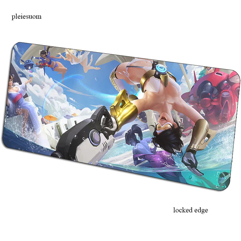 Mousepad gaming Overwatch με εκτύπωση HD 900x400x3mm, επιφάνεια για ποντίκι gamer για γραφείο υπολογιστή, οικονομικό mousemat για notebook και PC