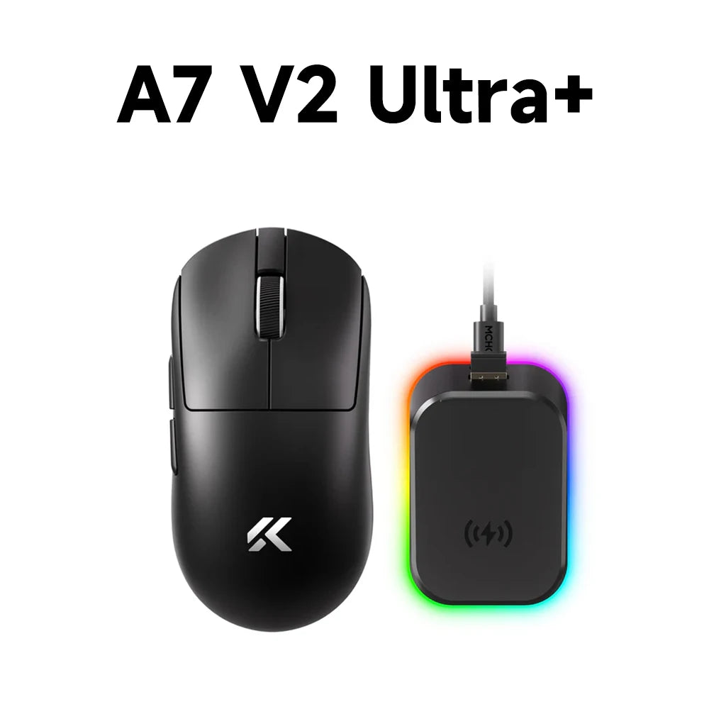 MCHOSE A7 V2 Ελαφρύ ασύρματο gaming ποντίκι με διπλό polling rate 8,000Hz, PAW3950 TI, για gaming, esports και γραφείο