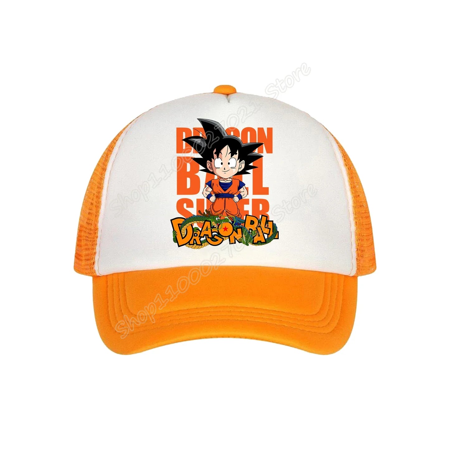 Dragon Ball Goku Peaked Cap Cartoon Pattern Baseball Caps Kawaii Anime Summer Breathable Mesh Hat Parent-child Hats Peacoat Gift