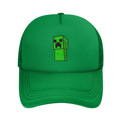 Vuxen Creepers stor urtavla videospel-trucker-keps nätbaseballkeps polyesterhatt solhatt justerbar racingkeps sommar