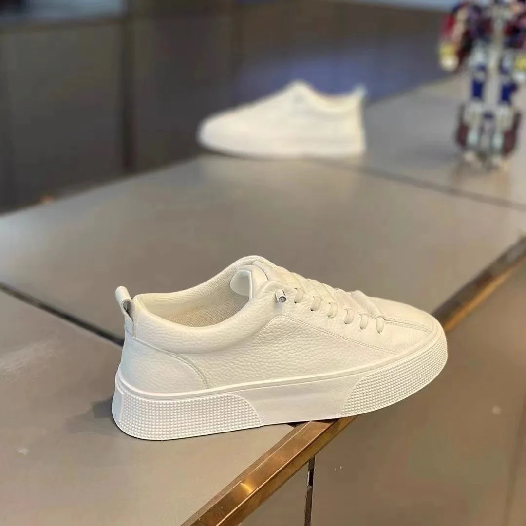 Sneakers da uomo, scarpe casual da uomo, ballerine da uomo, zapatillas da uomo, scarpe leggere in pelle PU traspiranti, scarpe da tennis sportive da uomo bianche