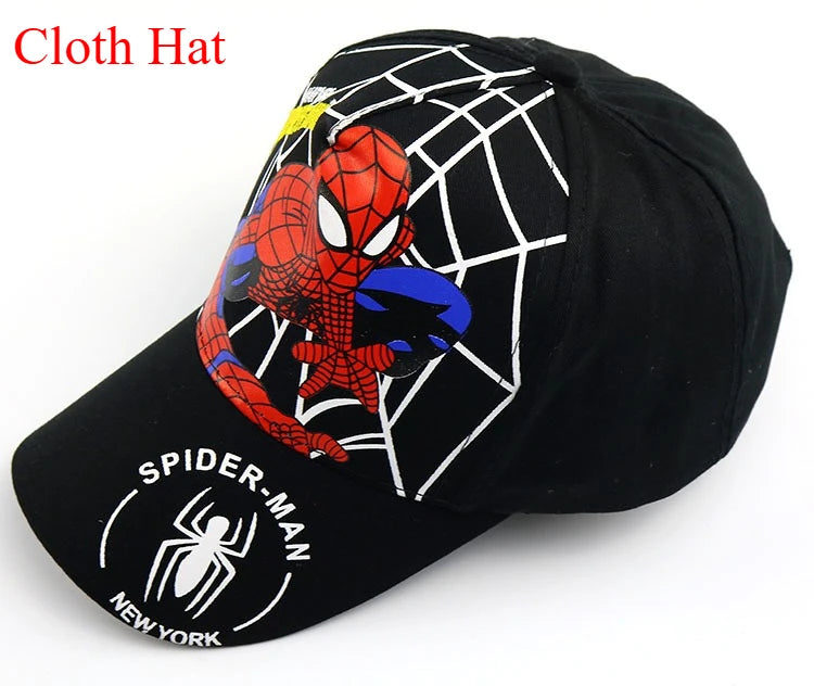 Marvel Anime Figure Spider-Man Cartoon Baseball Cap Cotton Polyester Peaked Cap Boy Girl Headwear Accessories Kids Birthday Gift